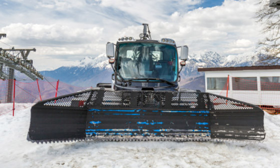 A large snow removal machine